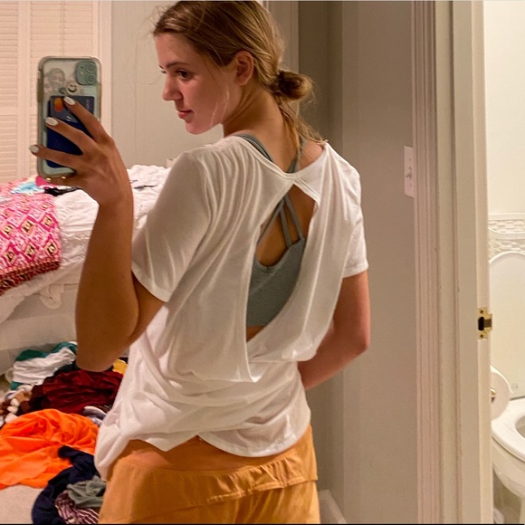 white workout tee!! - Picture 2 of 3